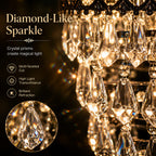 Imaginarye Solar Hanging Crystal Chandelier