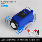 Holiisummer Bike Electronic Horn with Large Range Floodlight
