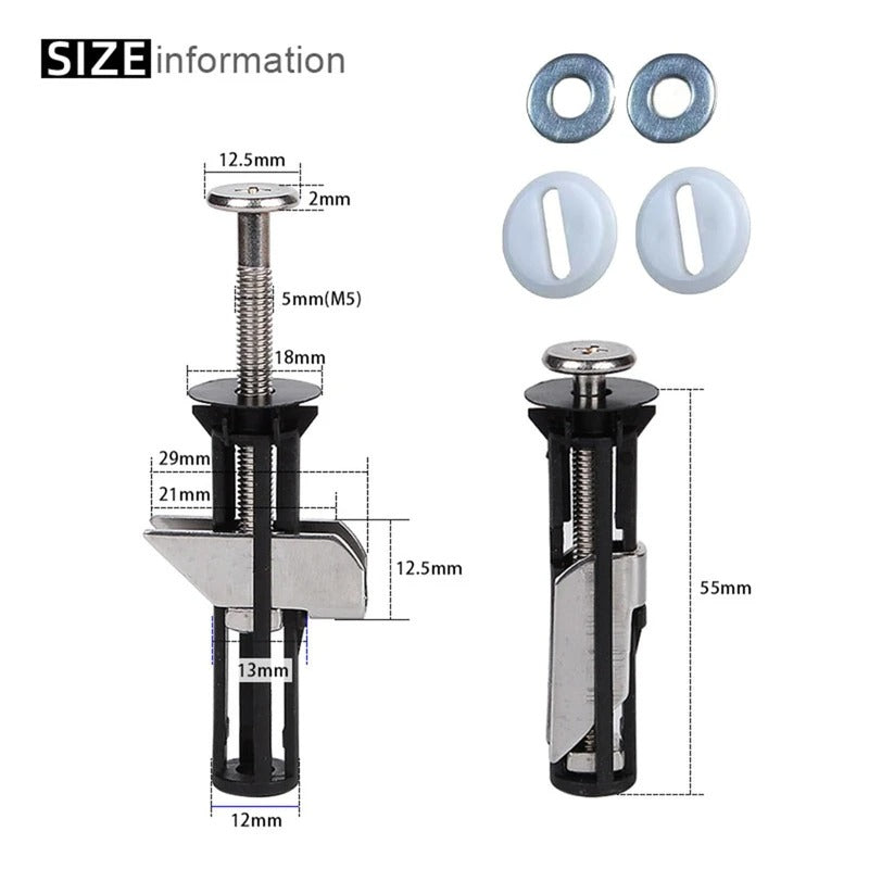 Vexlavoshop Heavy Duty Toilet Seat Fastener Bolt kit