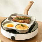 Raidley Top 4-in-1 Nonstick Frying Pan: Ideal for Eggs, Bacon, and Burgers