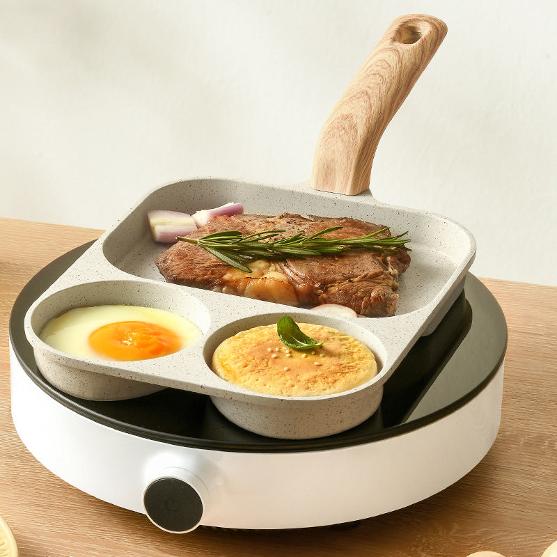 Raidley Top 4-in-1 Nonstick Frying Pan: Ideal for Eggs, Bacon, and Burgers