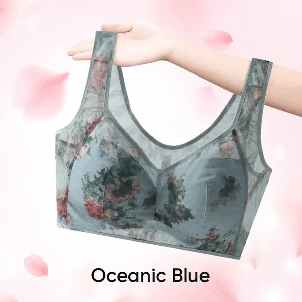Eternipeace Super gather bra, Ice Silk Lace Cooling Comfort Bra