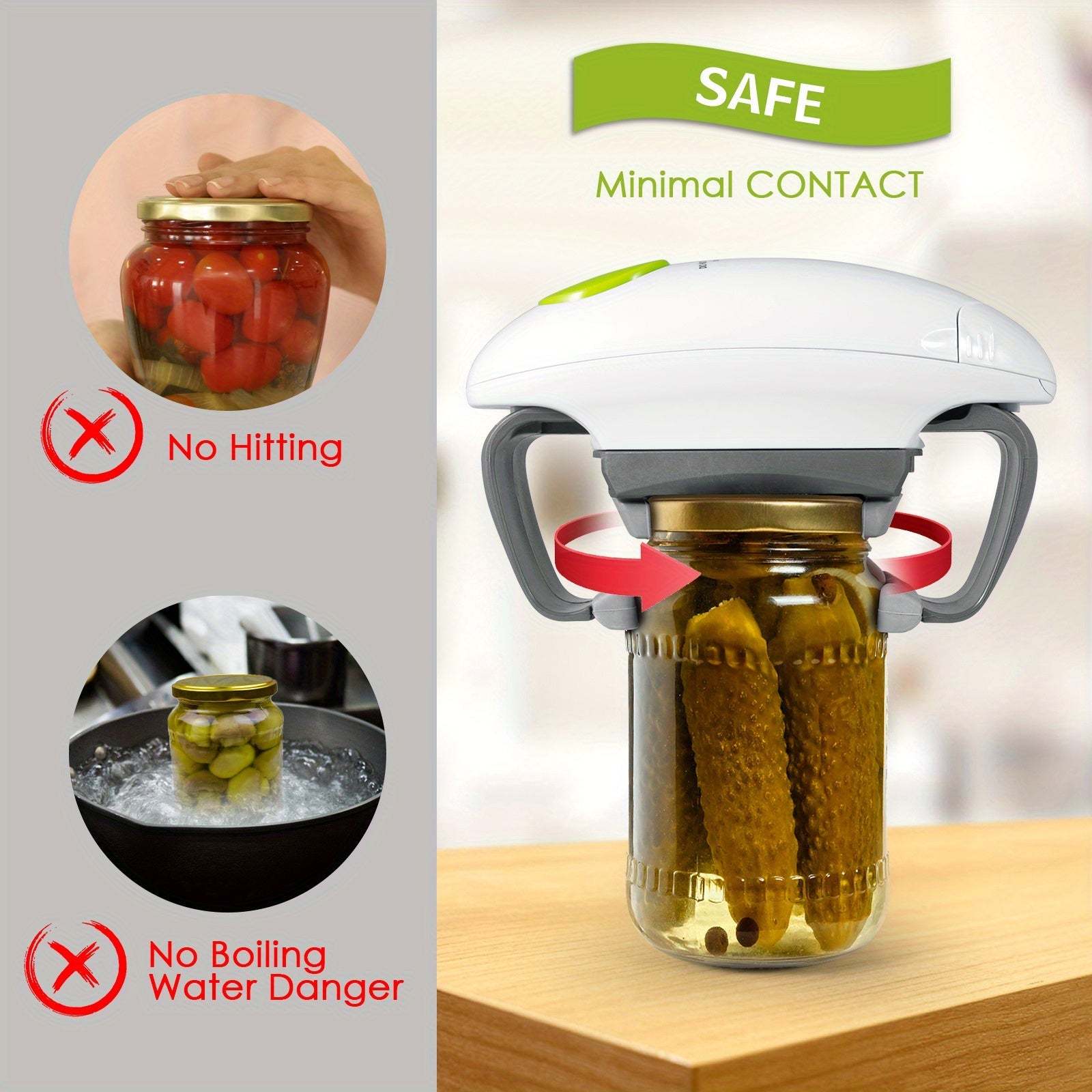 Stamny Electric One-Touch Jar Opener — Automatic Hands
