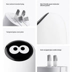 Quotationy Interactive Mini GaN Charger 45W – Animated Expression Smart Plug – Low-Temperature Fast Charging Block for iPhone, Samsung & Tablets 🎭