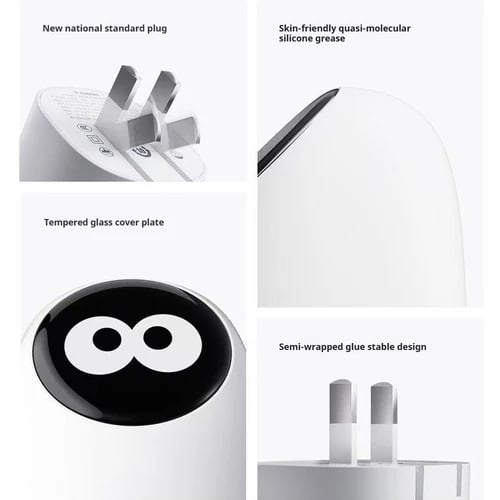 Quotationy Interactive Mini GaN Charger 45W – Animated Expression Smart Plug – Low-Temperature Fast Charging Block for iPhone, Samsung & Tablets 🎭