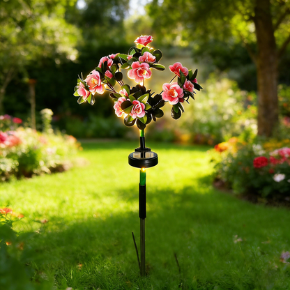 Bestjas™ LED Solar Flower Lights Rhododendron Outdoor Simulated Flower Lamp
