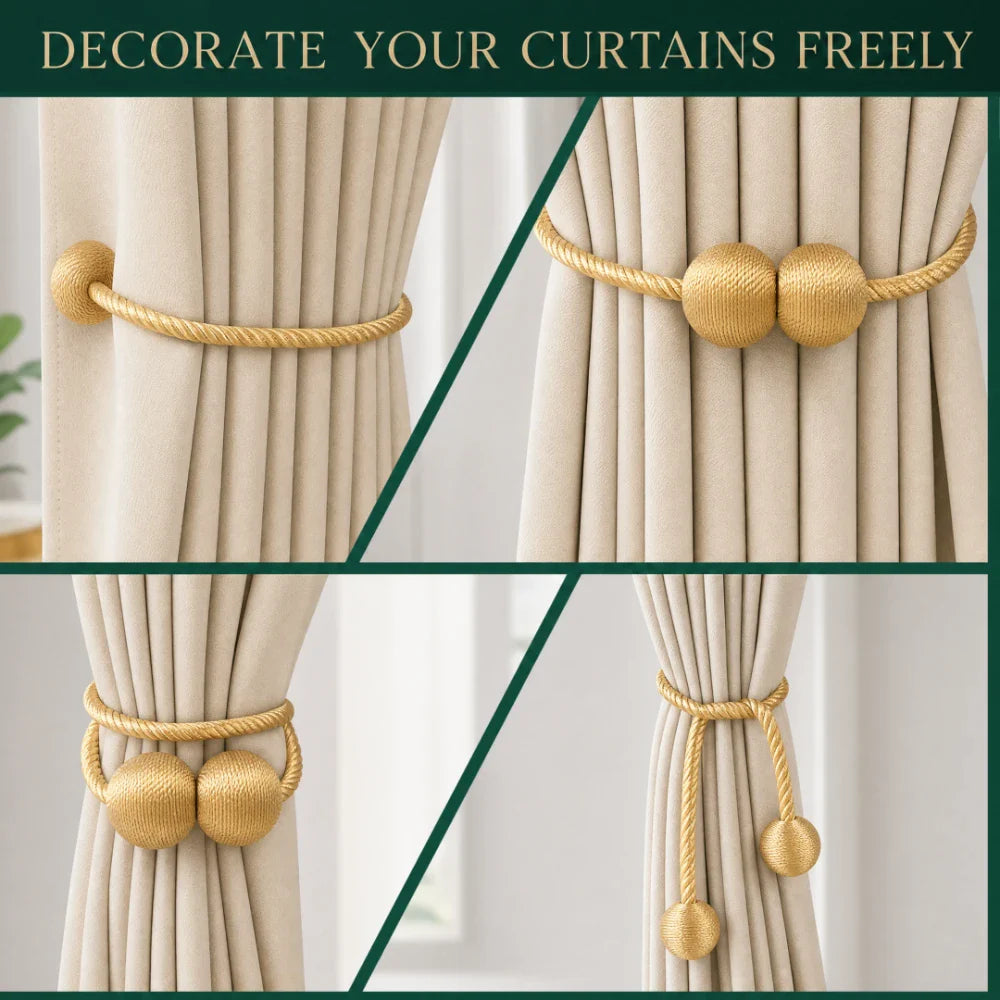 Omilora Corette Woven Magnetic Tiebacks ( 2pcs )