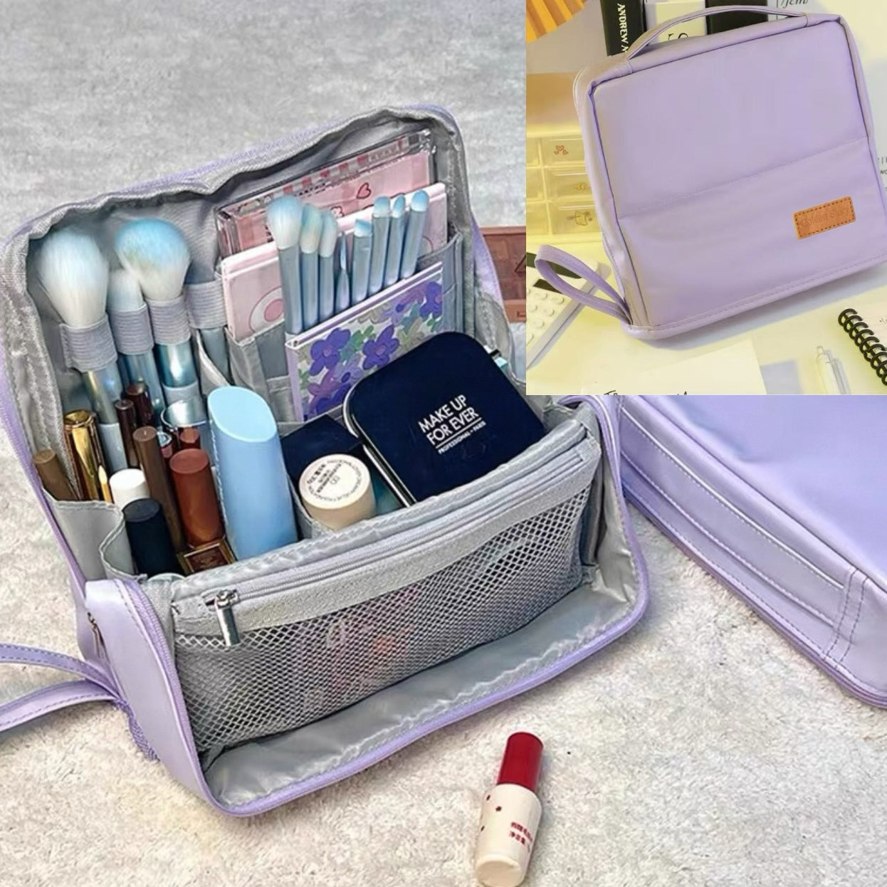 Doresty Standing Makeup Bag – Portable, Large Capacity