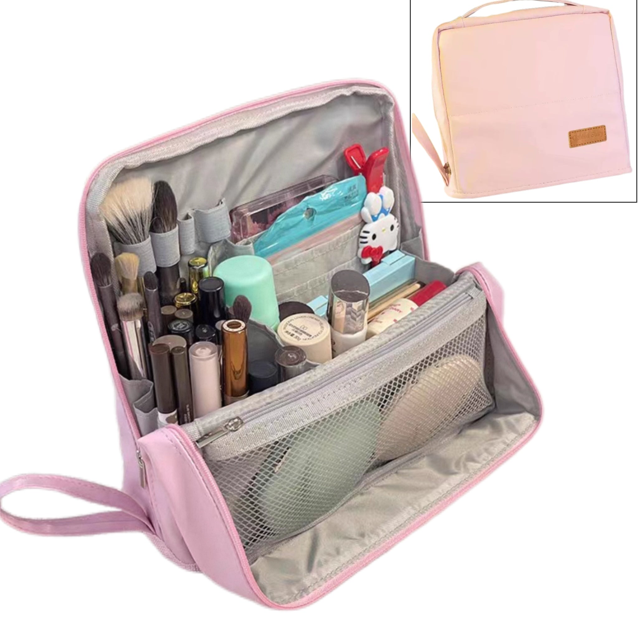 Doresty Standing Makeup Bag – Portable, Large Capacity