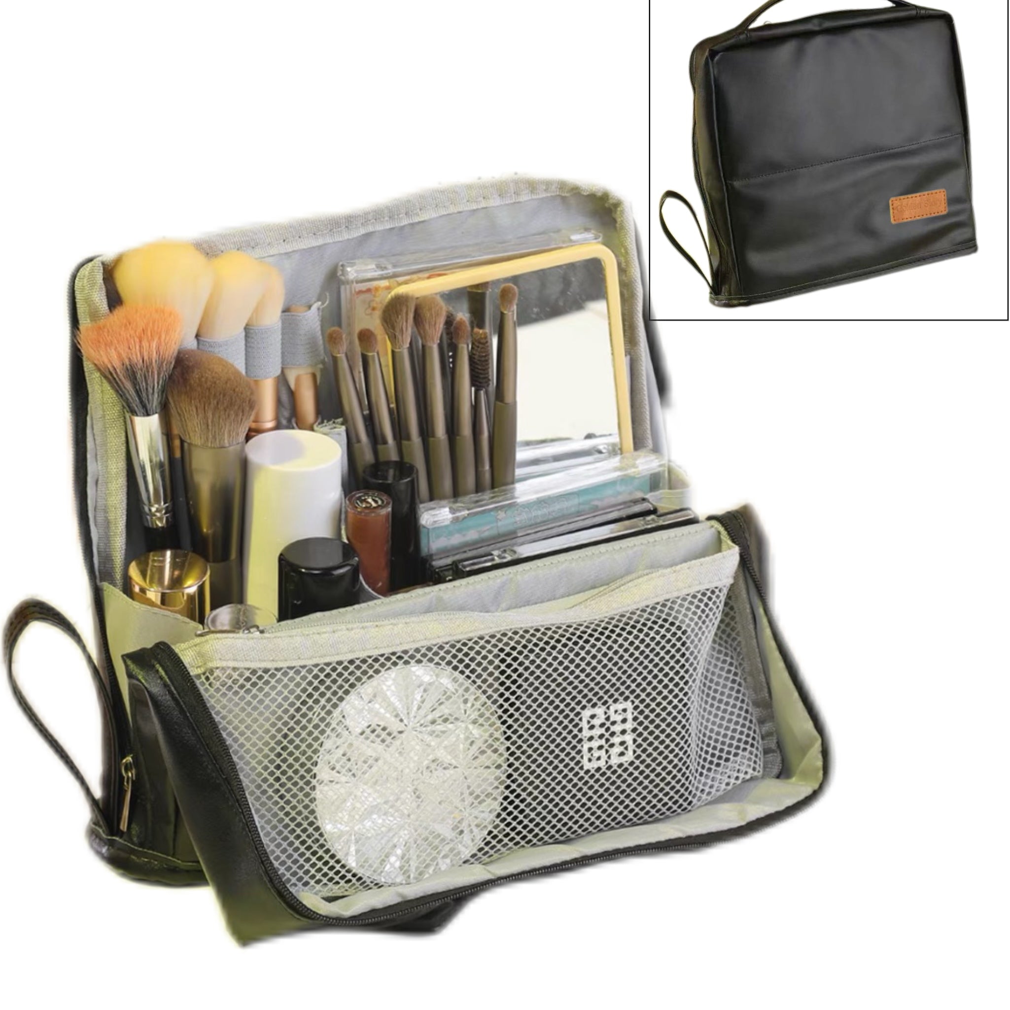 Doresty Standing Makeup Bag – Portable, Large Capacity