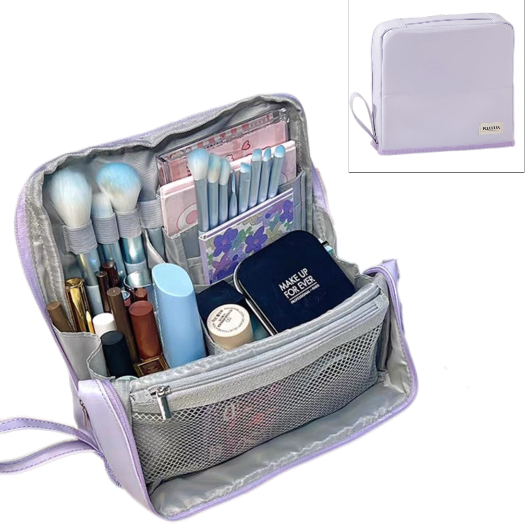 Doresty Standing Makeup Bag – Portable, Large Capacity