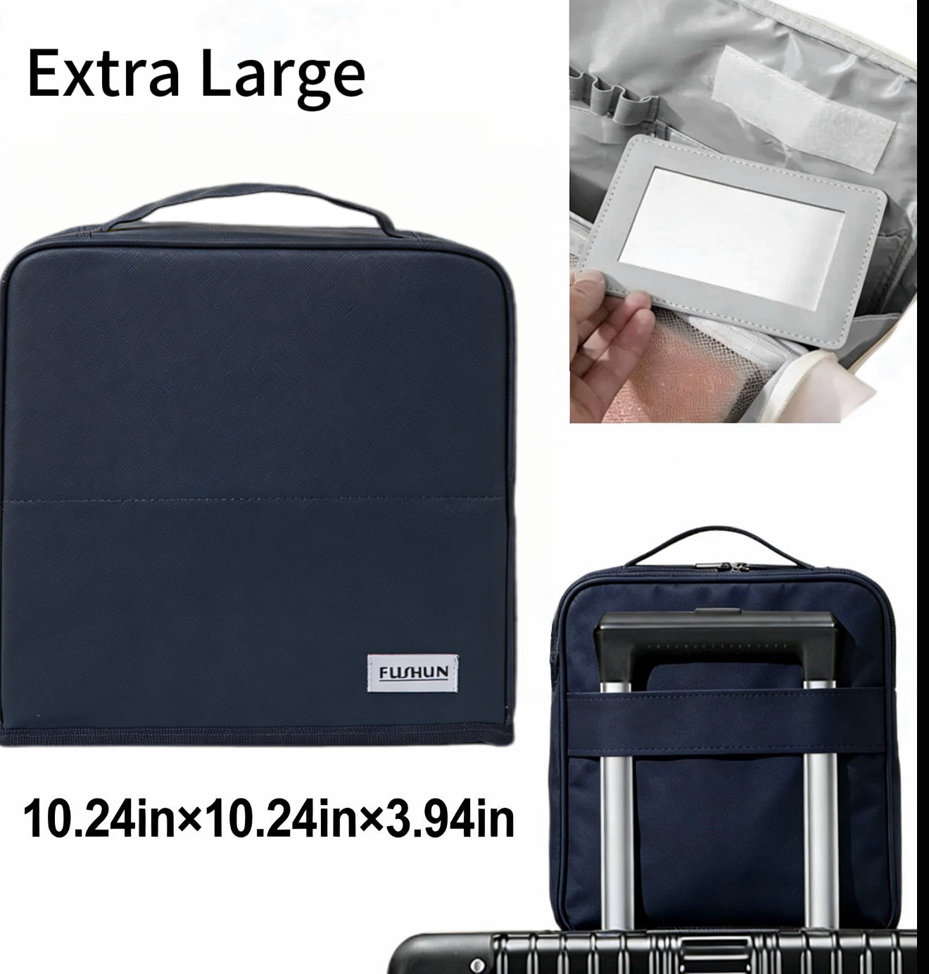 Doresty Standing Makeup Bag – Portable, Large Capacity