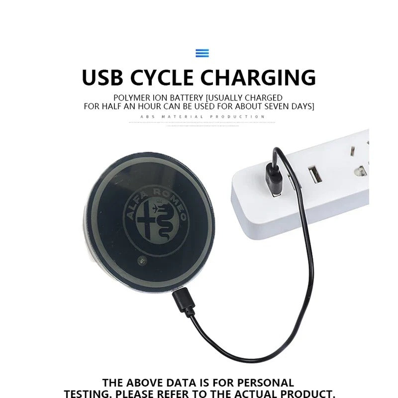 2PCS LED Car Coasters