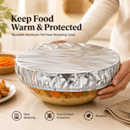 Uspoplarshop Home dining table & food container aluminum foil heat-retaining cover ( 10pcs )
