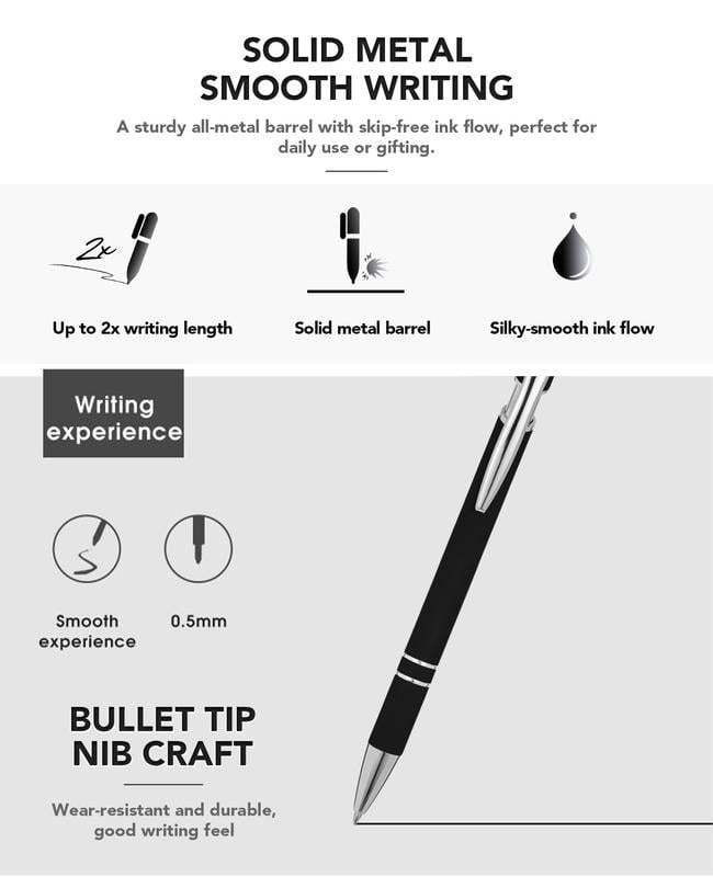 Retailgoodss Funny Stress-Relief Daily Quotes Metal Ballpoint Pen Set (7 Pcs)