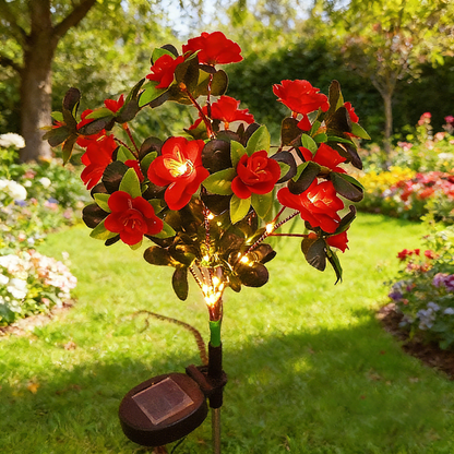 Bestjas™ LED Solar Flower Lights Rhododendron Outdoor Simulated Flower Lamp