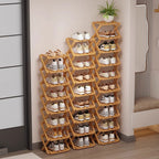 Doresty Wooden Collapsible Shoes Shelf: Space-Saving & Practical Design