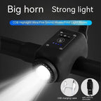 Holiisummer Bike Electronic Horn with Large Range Floodlight