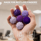 ClickiKeys Magnetic Silent Fidget Balls 6 Pack - Soft Silicone Sensory Toys for Teens & Adults - Silent Stress Relief