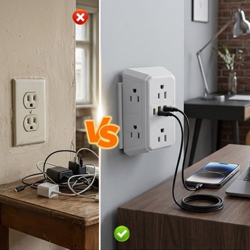 Plainlygoods Multi Plug 6-Outlet Extender