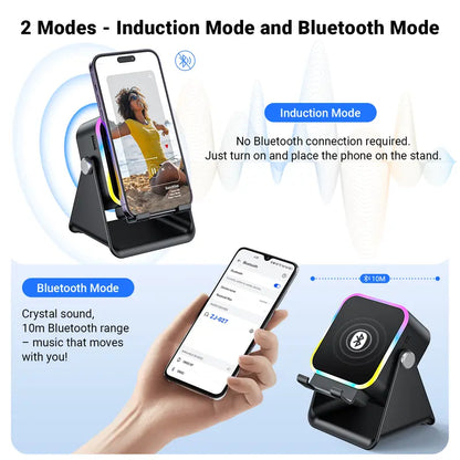 Asmutual™ Wireless Induction Audio Speaker Stand