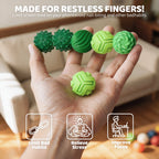 ClickiKeys Magnetic Silent Fidget Balls 6 Pack - Soft Silicone Sensory Toys for Teens & Adults - Silent Stress Relief