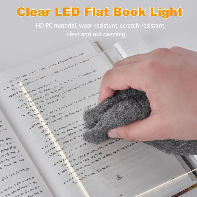 🌟 Rechargeable Clear LED Flat Book Lights