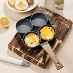 Raidley Top 4-in-1 Nonstick Frying Pan: Ideal for Eggs, Bacon, and Burgers