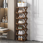 Doresty Wooden Collapsible Shoes Shelf: Space-Saving & Practical Design
