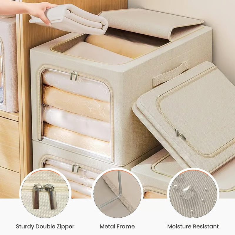 Atsworkshop™ Extra-Large Foldable Fabric Storage Bins