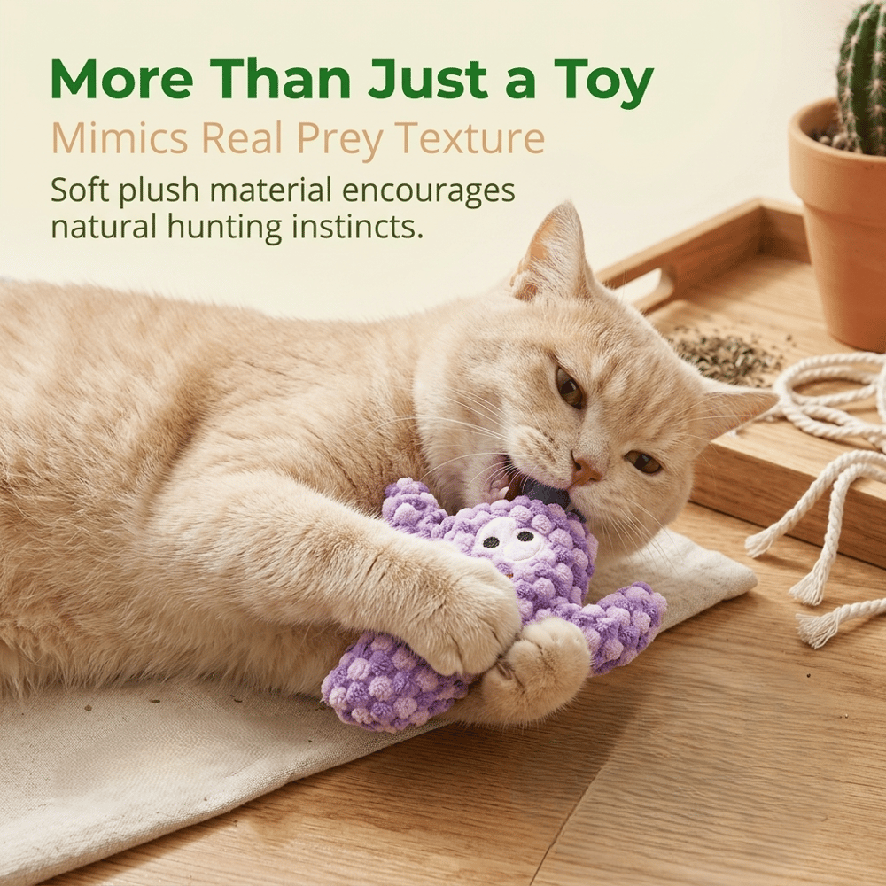 Latetleast Handmade Soft Cactus Kitten Chew Toys with Natural Catnip ( 5pcs )