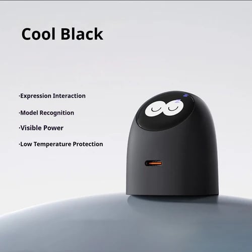 Quotationy Interactive Mini GaN Charger 45W – Animated Expression Smart Plug – Low-Temperature Fast Charging Block for iPhone, Samsung & Tablets 🎭