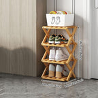 Doresty Wooden Collapsible Shoes Shelf: Space-Saving & Practical Design