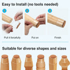 Domisana Transparent Chair Leg Floor Protectors Set ( 12PCS )