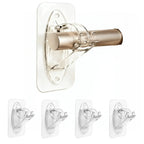 Fvaulity New Self Adhesive Rod Brackets, No Drill Needed Curtain Rod Holders