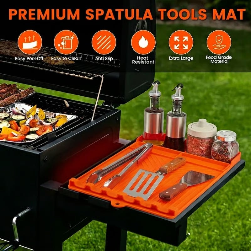 Relativelk Silicone Grill Side Shelf Mat
