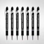 Retailgoodss Funny Stress-Relief Daily Quotes Metal Ballpoint Pen Set (7 Pcs)