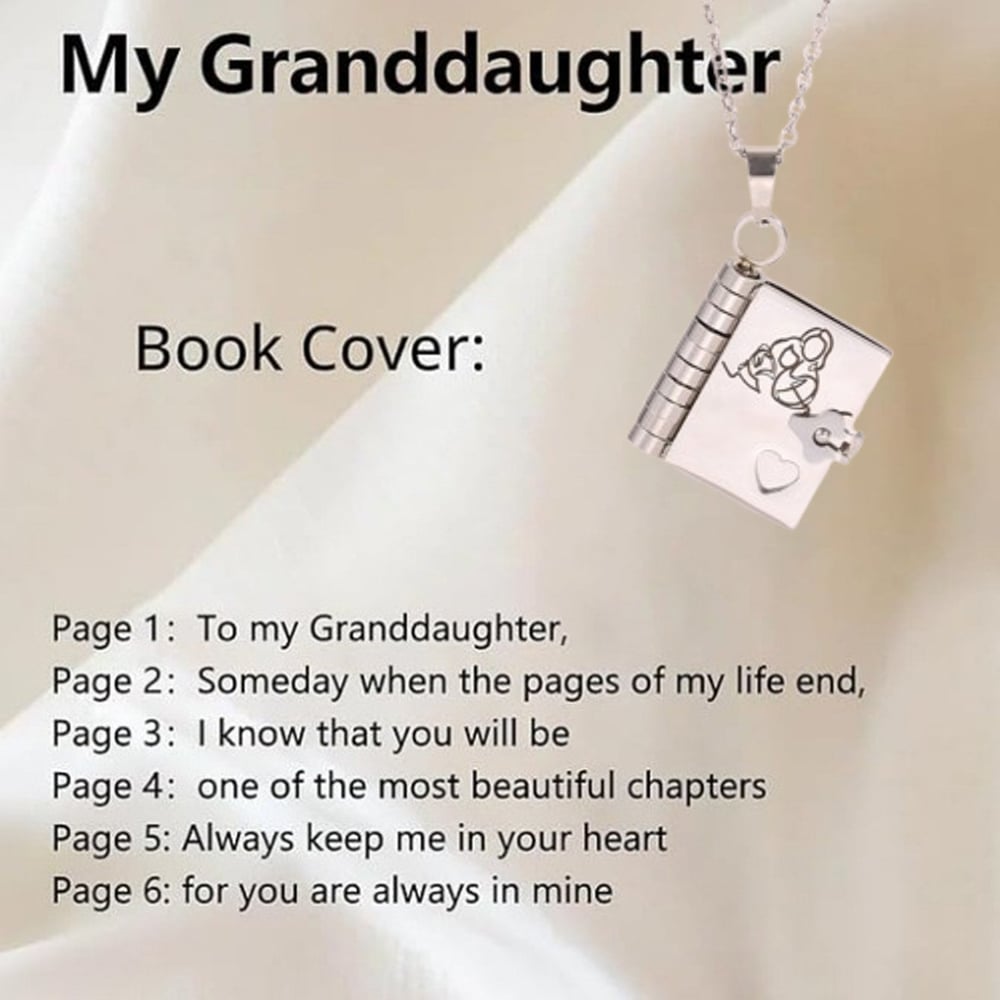 Preliminaryt The Most Beautiful Chapter Book Necklace For Granddaughter and daughter