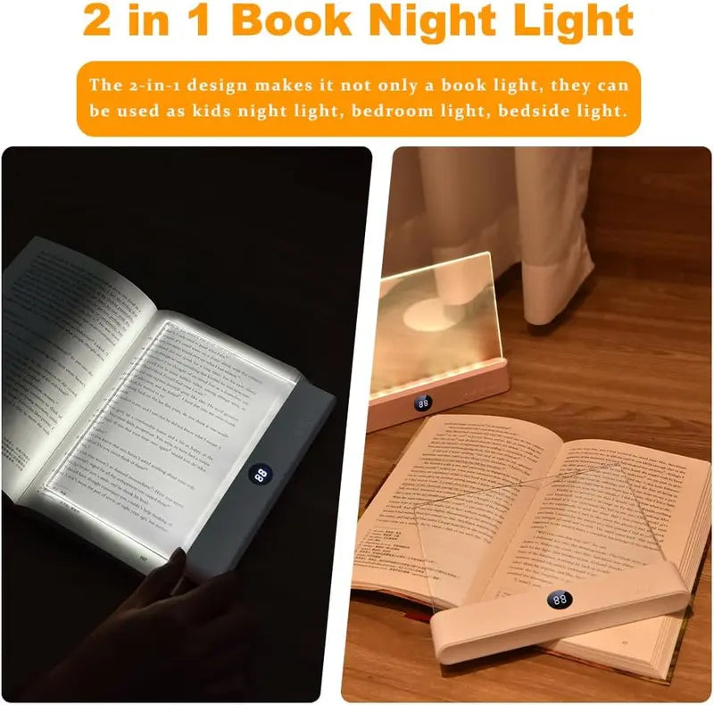 🌟 Rechargeable Clear LED Flat Book Lights