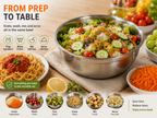 Uspoplarshop 3-in-1 Stainless Steel Grater Bowl & Colander Set