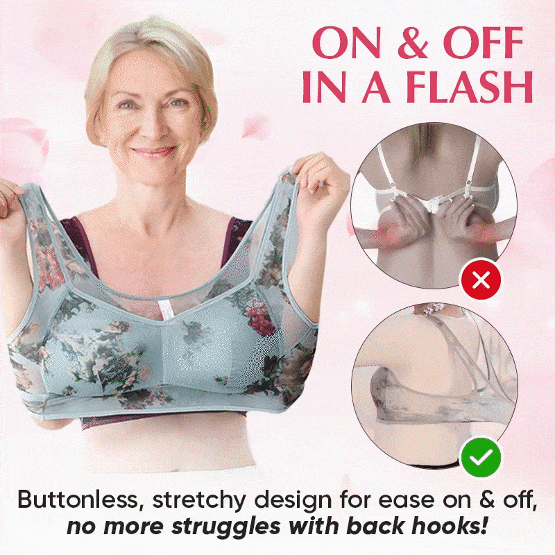 Eternipeace Super gather bra, Ice Silk Lace Cooling Comfort Bra