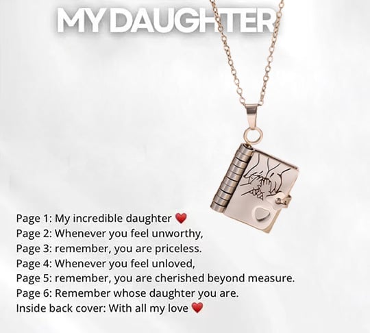 Preliminaryt The Most Beautiful Chapter Book Necklace For Granddaughter and daughter
