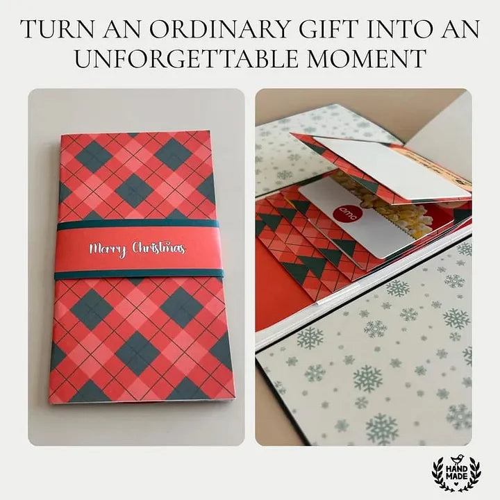(🎄Early Christmas Sale - 49% OFF) Handmade Waterfall Christmas Gift Card Booklet