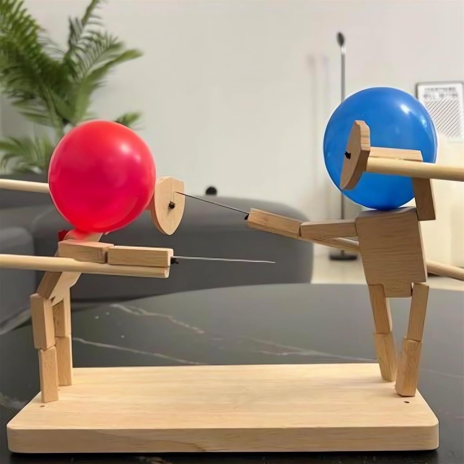 Jollyjute Handmade Wooden Fencing Puppets