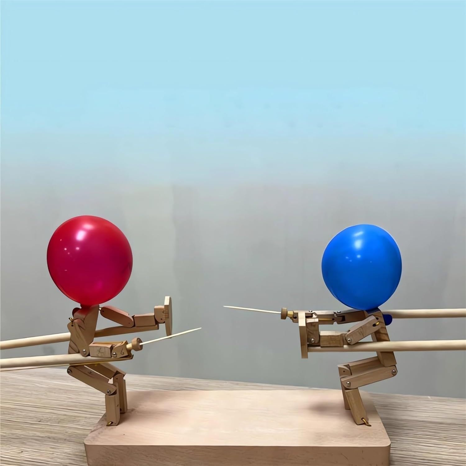 Jollyjute Handmade Wooden Fencing Puppets