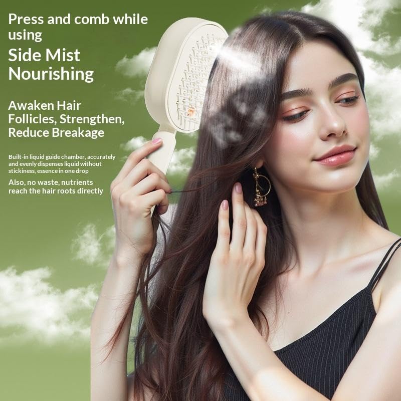 Thetendernorth Essential Oil Mist Comb, Anti-Tangle Electric Massage Brush