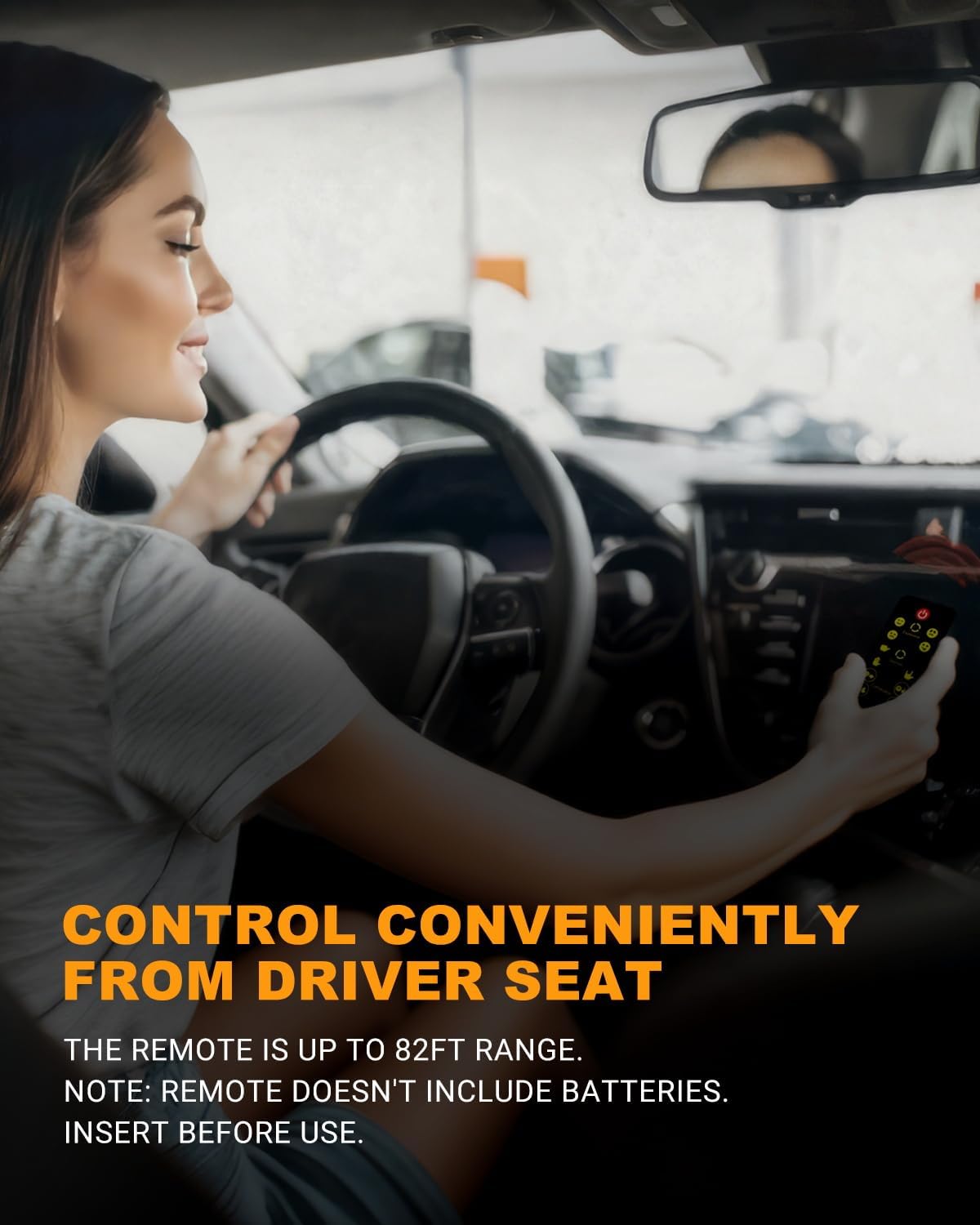 Krejova Car Finger Light with Remote, Hand Gesture Amber LED Light - 14 Modes for Road Rage Warning Signs Ideal Car Accessory