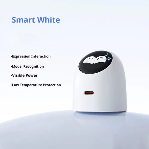 Quotationy Interactive Mini GaN Charger 45W – Animated Expression Smart Plug – Low-Temperature Fast Charging Block for iPhone, Samsung & Tablets 🎭