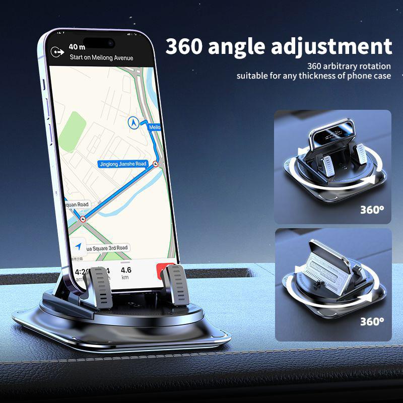 Splendid Car Phone Holder 360° Rotation – Dashboard Mount for GPS Navigation & Hands-Free Driving