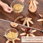 Smiilee Artisanal Wooden Coasters Trivets Set